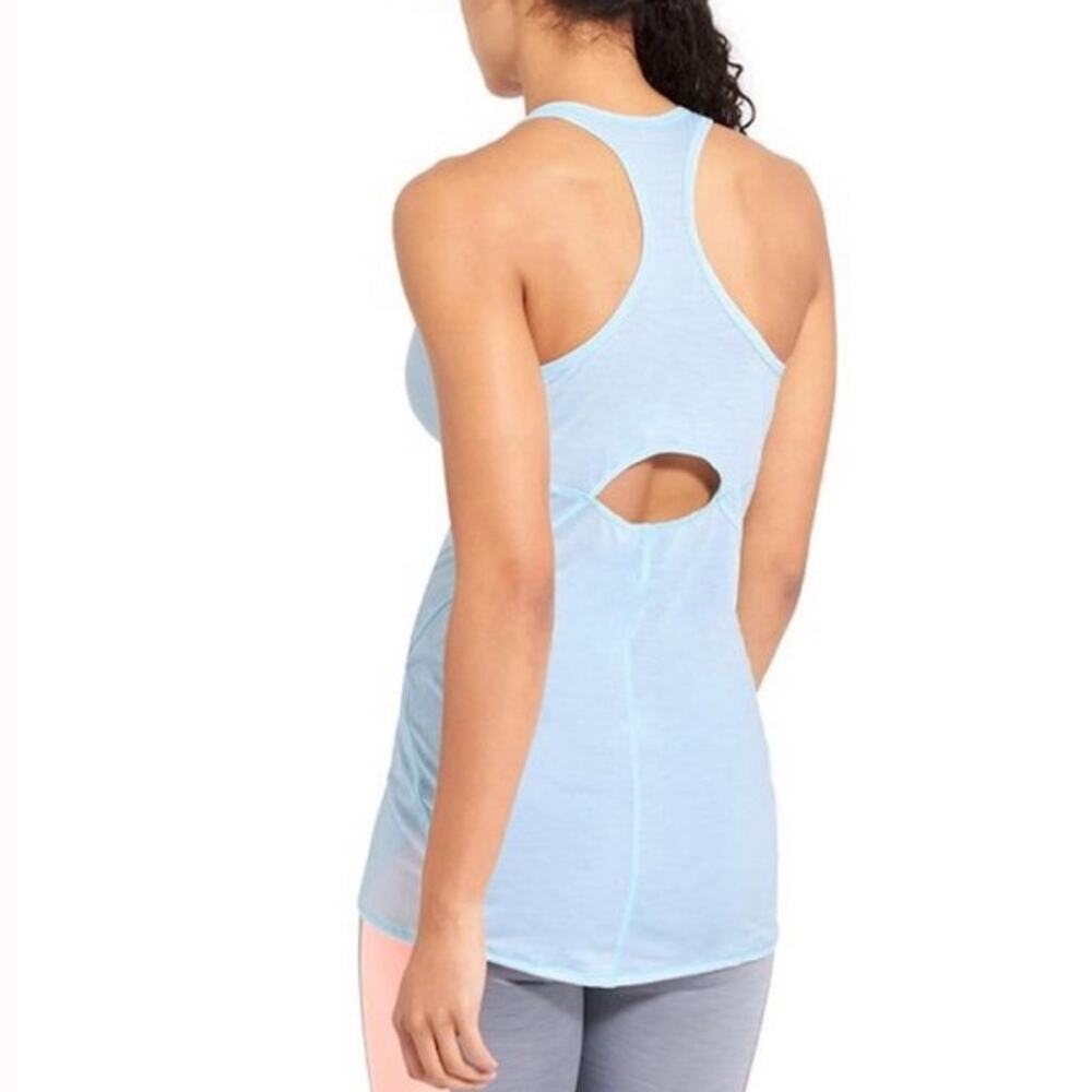 Athleta | Cutout Repetition Tank Baby Blue Athletic Long Workout Size XXS